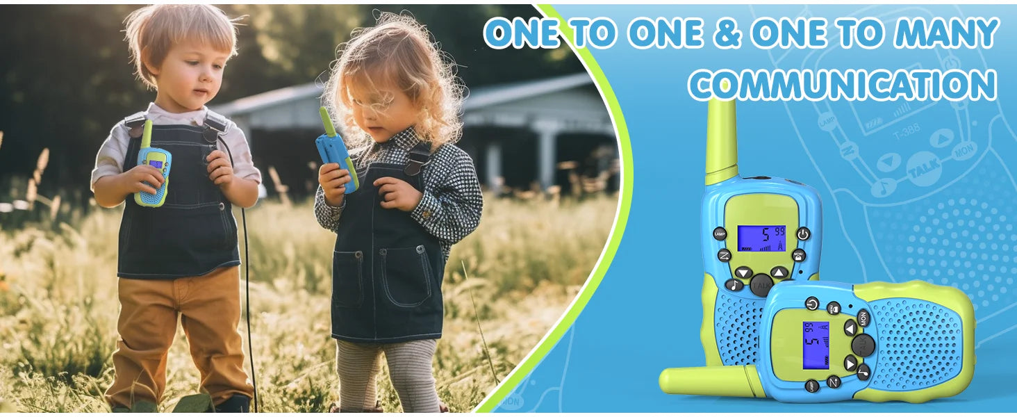 Walkie Talkies for Kids Rechargeable Kids with Clear Sound Perfect Birthday for 3-12 Years Old Outdoor Adventures Camping Hiking