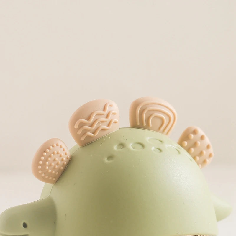 Baby Silicone Teether Dinosaur Silicone Gloves Baby Care Utensils 0 12 Months Dental Care Silicone Rattle Toys Chewing Gum Baby
