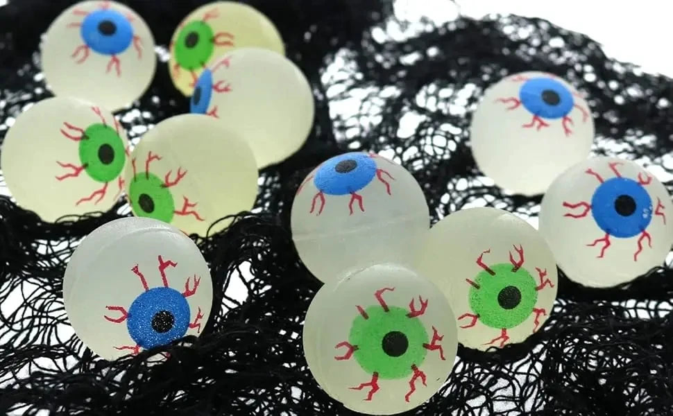 10/20Pcs Glow in The Dark Eyeball 32MM Bouncy Ball Halloween Supplies Toys Horror Luminous Scary Ball Kids Toys Gift