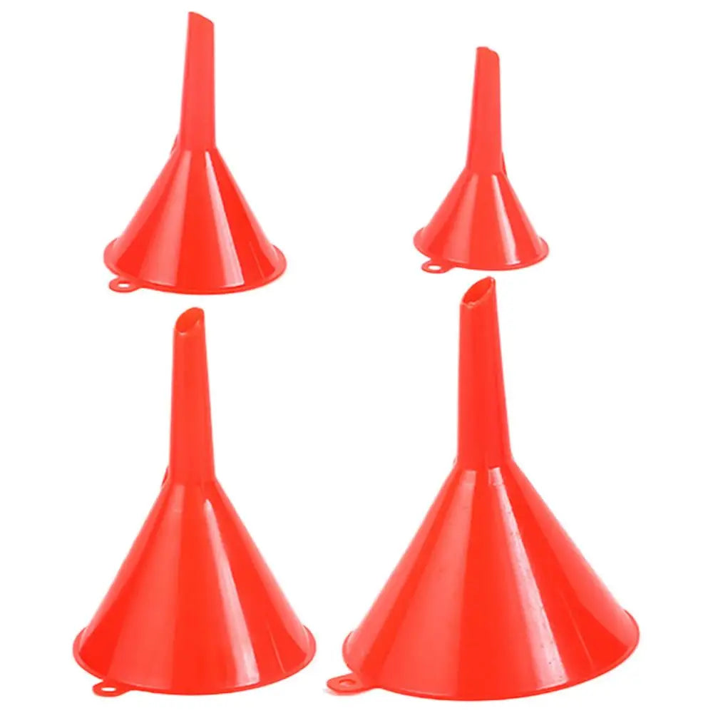 4Pcs Plastic Funnel Set for Car Gasoline Engine Oiling Funnel Auto Home Kitchen Function Portable Engine Oil Funnel tool