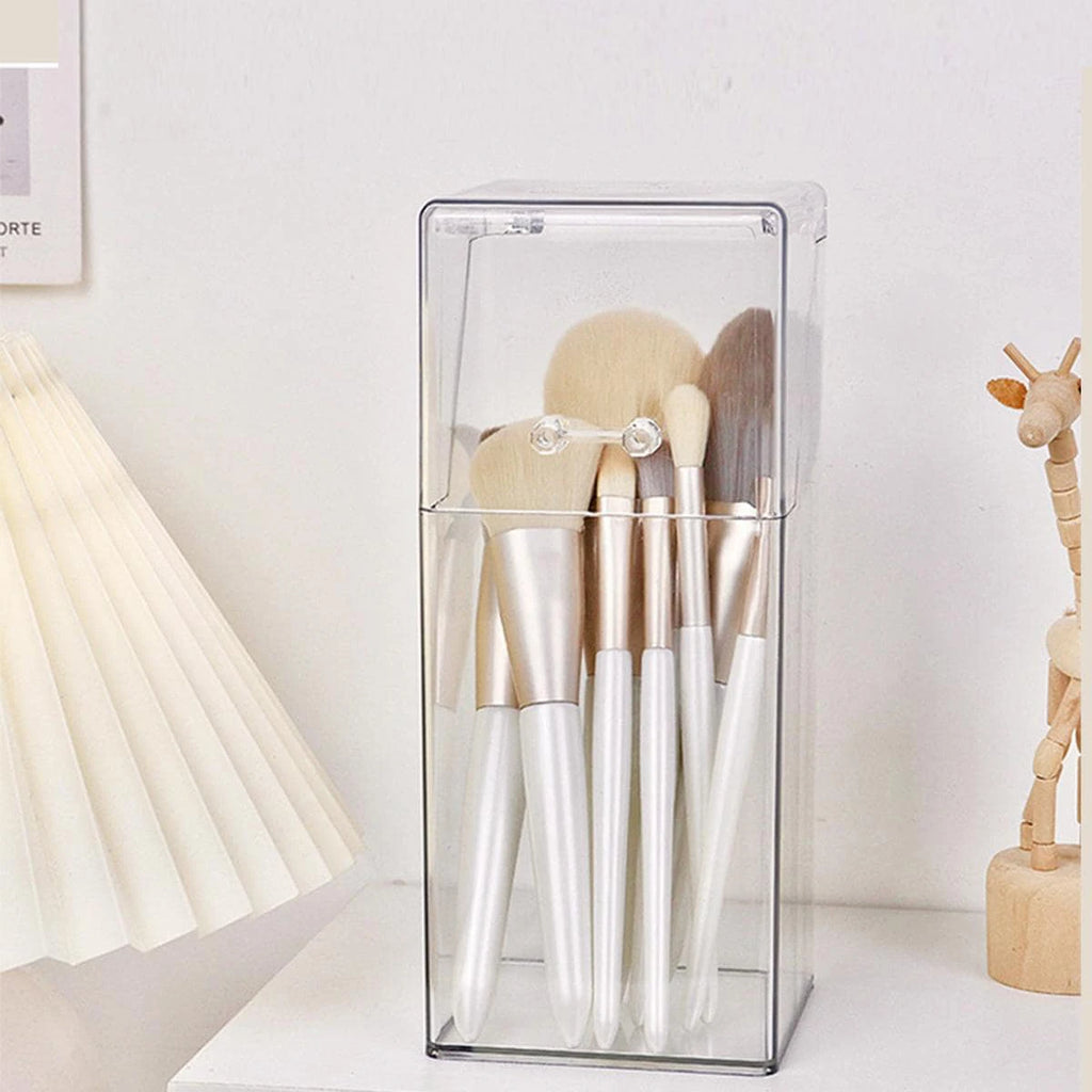 Makeup Brush Storage Box Simple and Transparent Multifunctional Makeup Brush Storage Rack Simple Durable and Practical