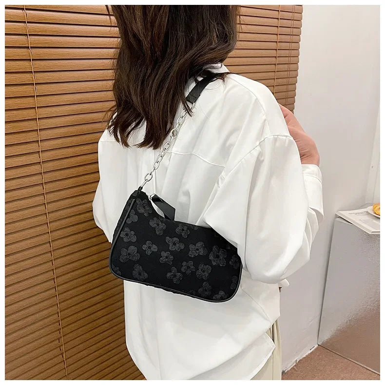 2025 New Fashion Felt Shoulder Bags for Women Small Casual Underarm Bag Female Hand Crossbody Bags for Women Purses and Handbags