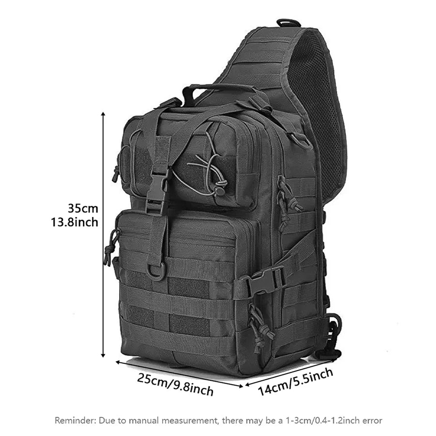 Tactical Military Sling Backpack Small Sling Rover Shoulder Bag Molle Outdoor Camping Daypack Backpack With Adjustable Strap