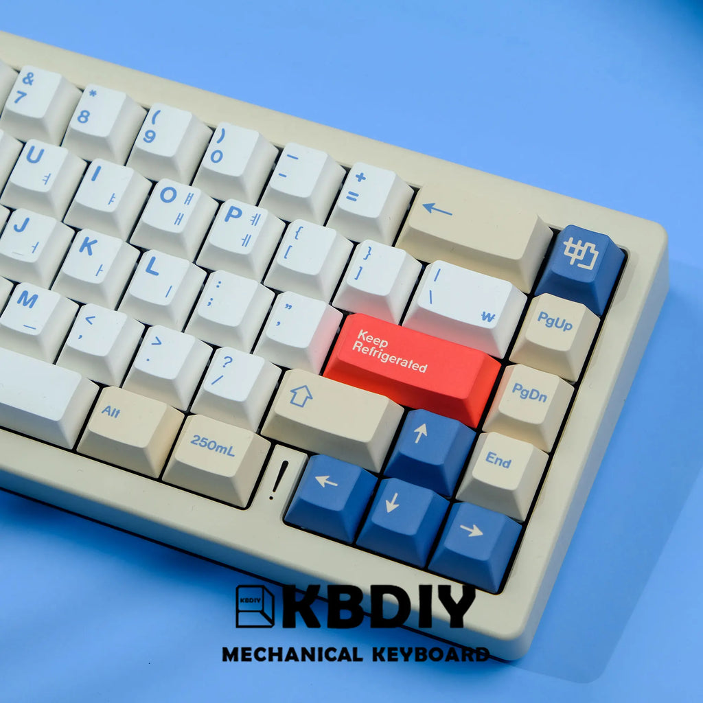 KBDiy 135 Keys/Set GMK Soymilk PBT Keycaps Cherry Profile MX Switch Korean Keycap for Mechanical Gaming Keyboard Custom Key Caps