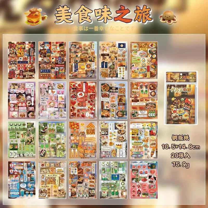 20 pcs Cartoon Sticker Books Journal Planner Decorative DIY Scrapbooking Sticker Laptop Student Korean Stationery Sticker Gift