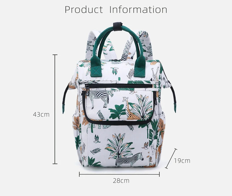 IYEAL Fashion Baby Nappy Bag Cute Animal Pattern Mommy Bag Multi Functional Large Capacity Diaper Bags for Babies Nursing Bags