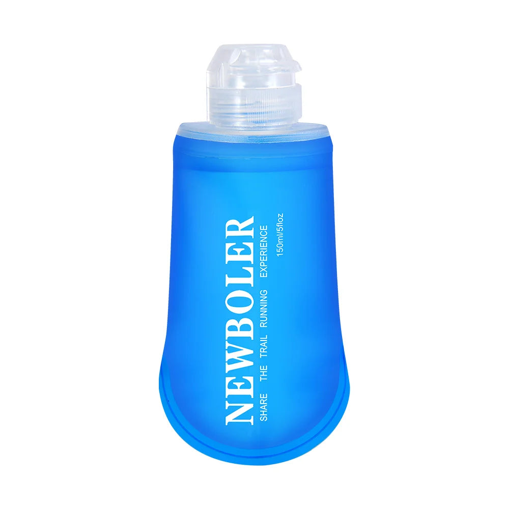 NEWBOLER 150ml 250ml 500ml Water Bottle TPU Folding Soft Flask Outdoor Sport Water Bag Collapsible Water Bottle Running Camping