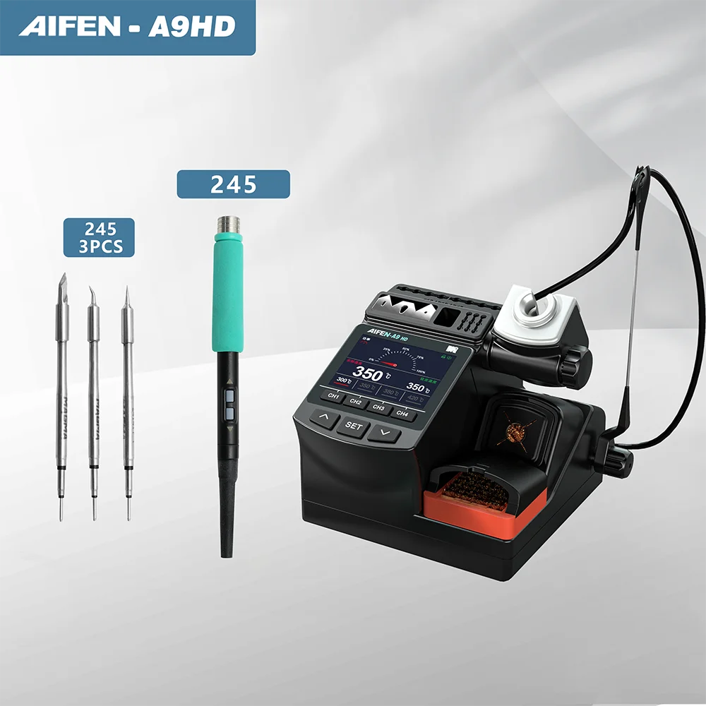 AIFEN A9HD Soldering Station Compatible Soldering Iron Tip 210 Handle Control Temperature Welding Rework Station