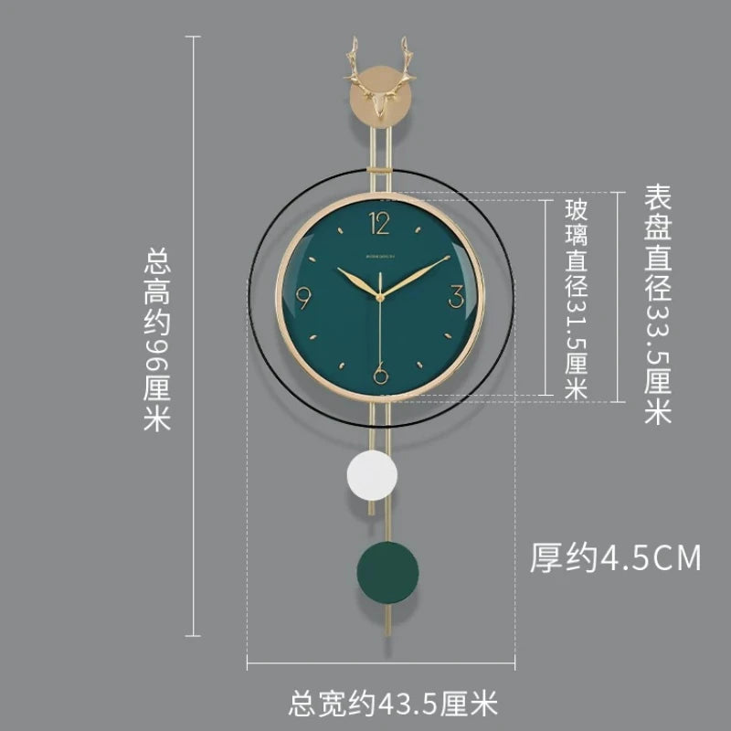 Corner Modern Wall Clocks Aesthetic Bedroom Luxury Kitchen Wall Clocks Nautical Nordic Horloges Murales Home Decor Items