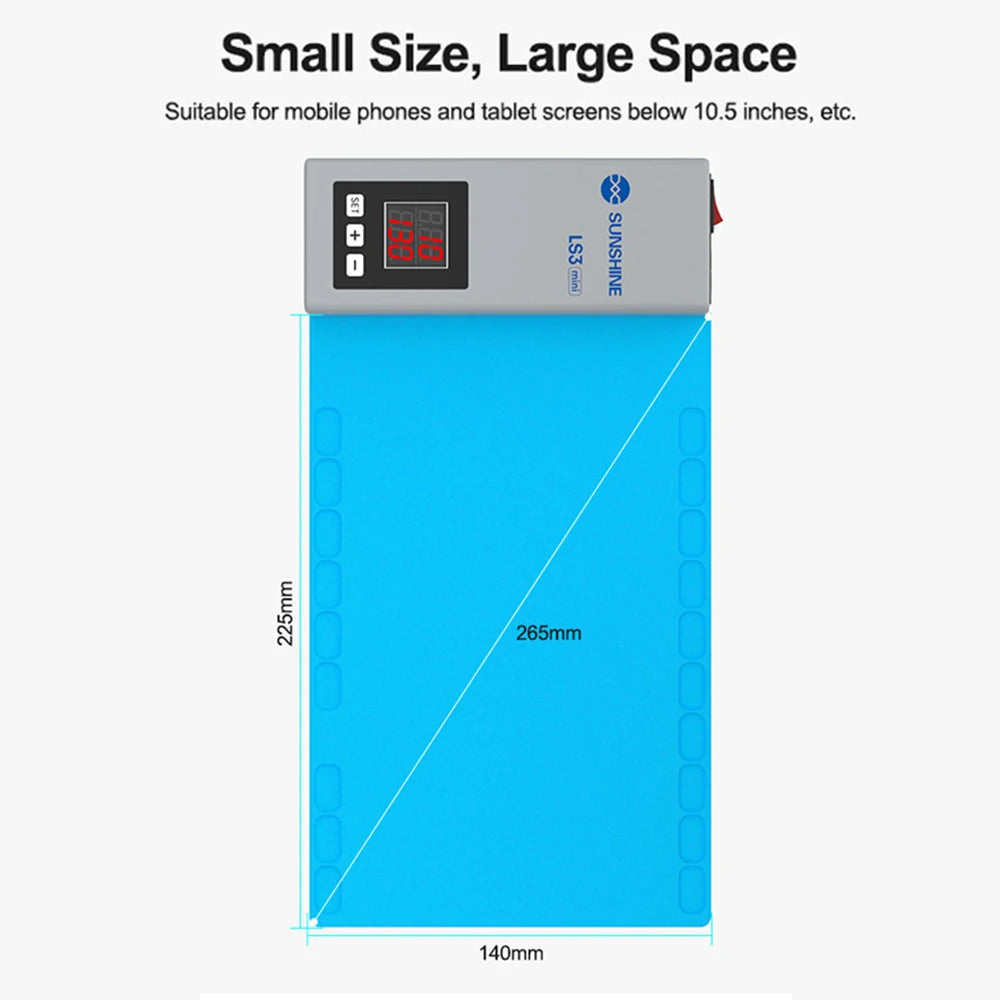 SUNSHINE LS3-Mini LCD Screen Separator Heating Table Separation Pad for Mobile Phone and Tablet Repair Screen Disassembly Tool