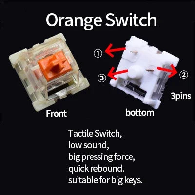 Outemu Switch for Mechanical Keyboard Black Blue Brown Red 3Pin Dustproof Linear Tactile Clicky Silent Compatible with MX Switch