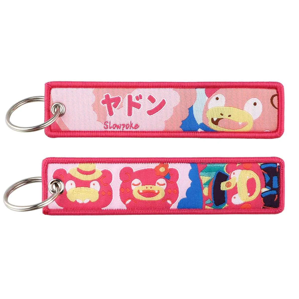 Anime Cute Animal Jet Tag Embroidery Keys Tag Women Keyring Cartoon Car Keys Fashion Jewelry Accessories Kids Gifts 1PCS