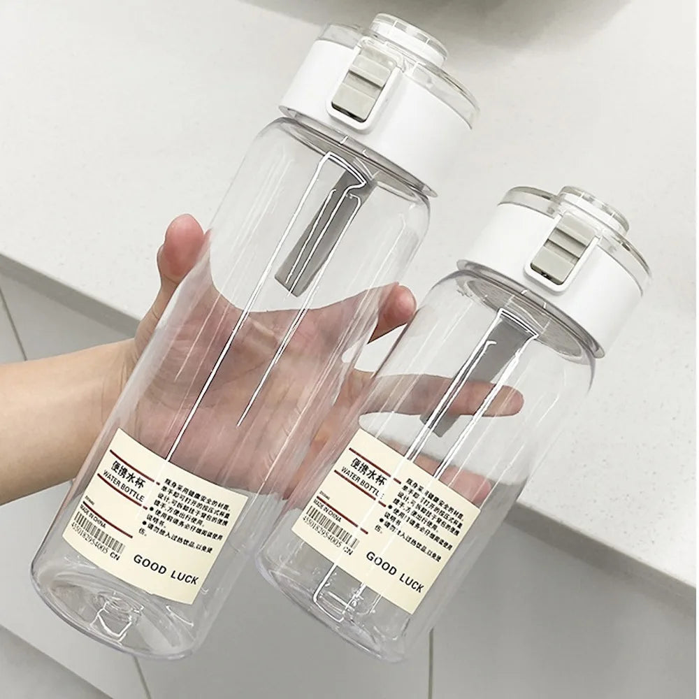 Portable Transparent Kawaii Water Bottle Sports Water Cup Plastic Handy Cup Outdoor Travel Office Essential Water Bottle ]Cup