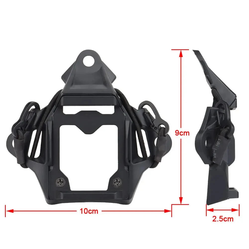 BOOIU Tactical Helmet Mount Adapter Night Vision Aluminum Alloy NVG Helmet Bracket Accessories for FAST Helmet with Hook Rope