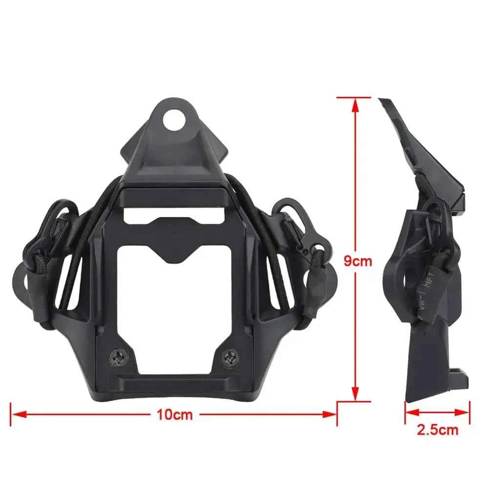 BOOIU Tactical Helmet Mount Adapter Night Vision Aluminum Alloy NVG Helmet Bracket Accessories for FAST Helmet with Hook Rope