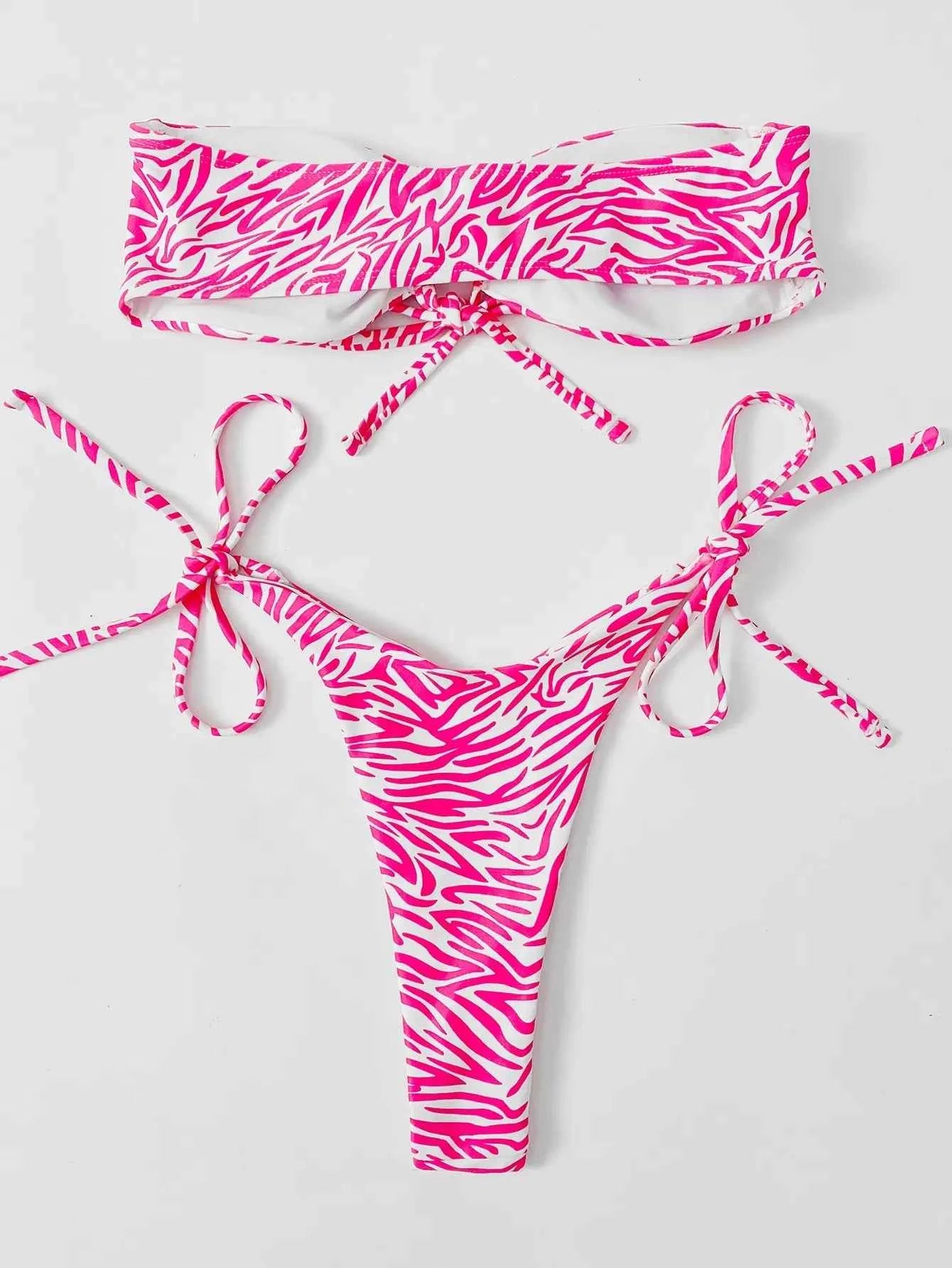 ZTVitality Zebra Bikini Print Sexy Bikinis 2023 New Arrival Padded Bra Bandage Low Waist Swimsuit Female Swimwear Women Biquini
