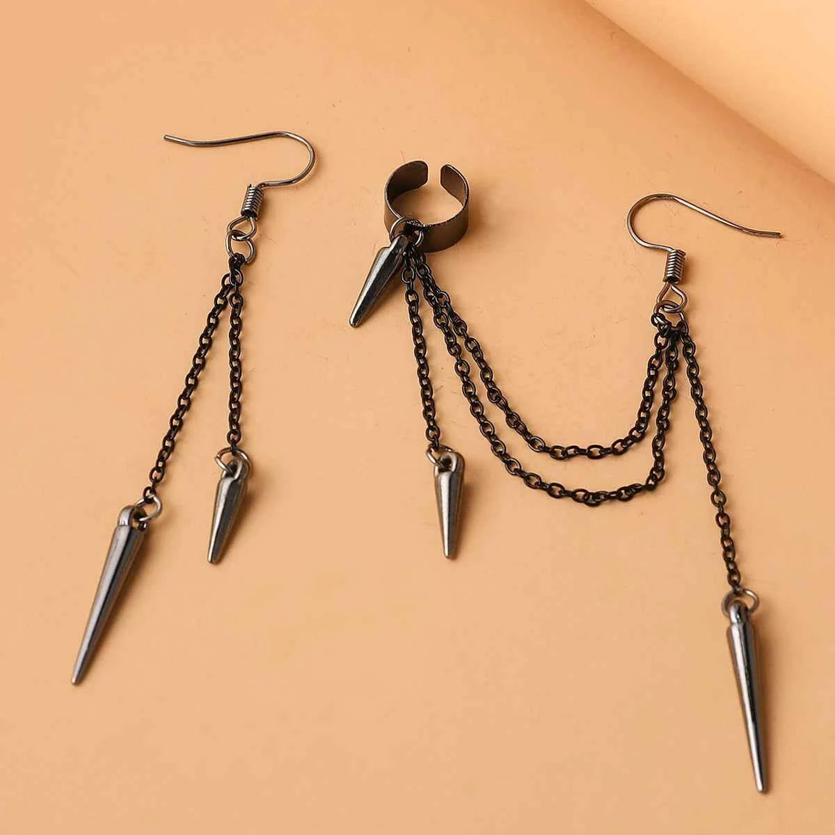 2PC Fashion Men's Personality Rascal Handsome Irregular Earrings Jewelry Accessories Suitable for Date, Party, Festival Gifts