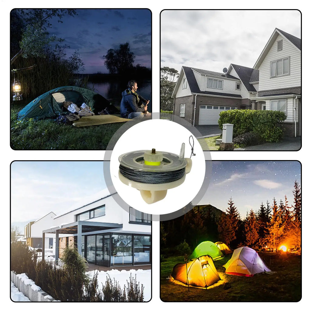 Trip Wire Security Alarms Trip Wire 82ft Weatherproof Camping Accessories Security System for Defense Hunting Traps Survival