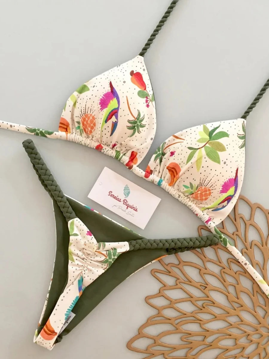 Micro Bikinis 2026 Women Swimsuit New Sexy Swimwear Halter Bikini Set Brazilian Biquini Female Thong Beachwear Party Wear