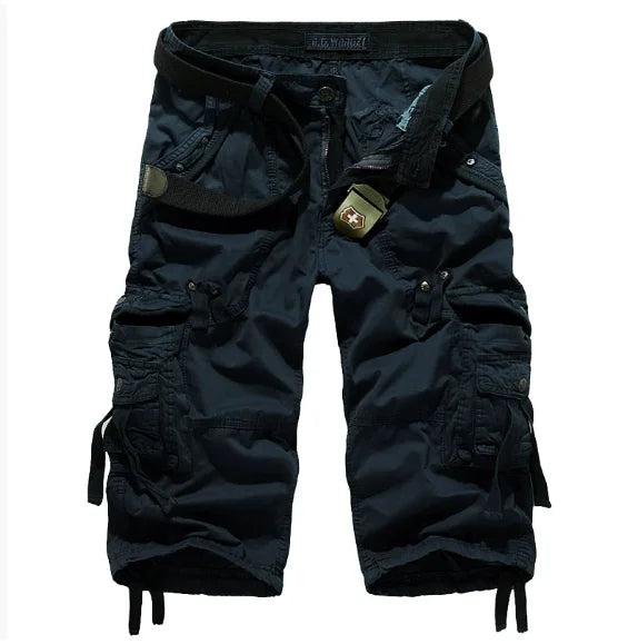 8 Colors Plus Size 29-48 New Brand Summer Camouflage Loose Cargo Shorts Men Camo Summer Short Pants Homme Cargo Shorts NO BELT