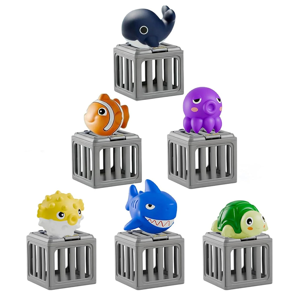 Kids Pool Diving Toys with Fish Box Floating Animals Water Swimming Dive Pool Game for Boys Girls Fun Outdoor Beach Party Gift