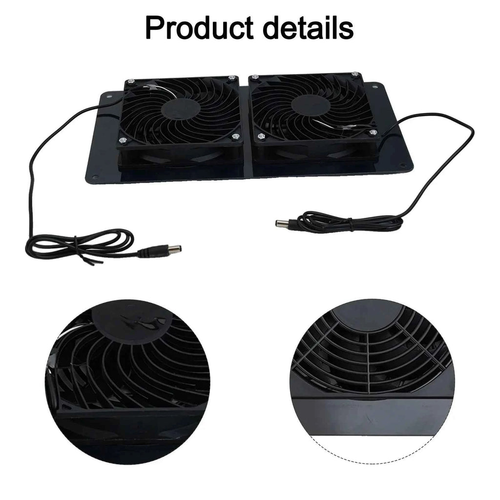 Cooling W Solar Panel Fan Outdoor Solar Exhaust Fan RV W Solar Panel Durability Greenhouses Exterior Laminated Chicken Coops