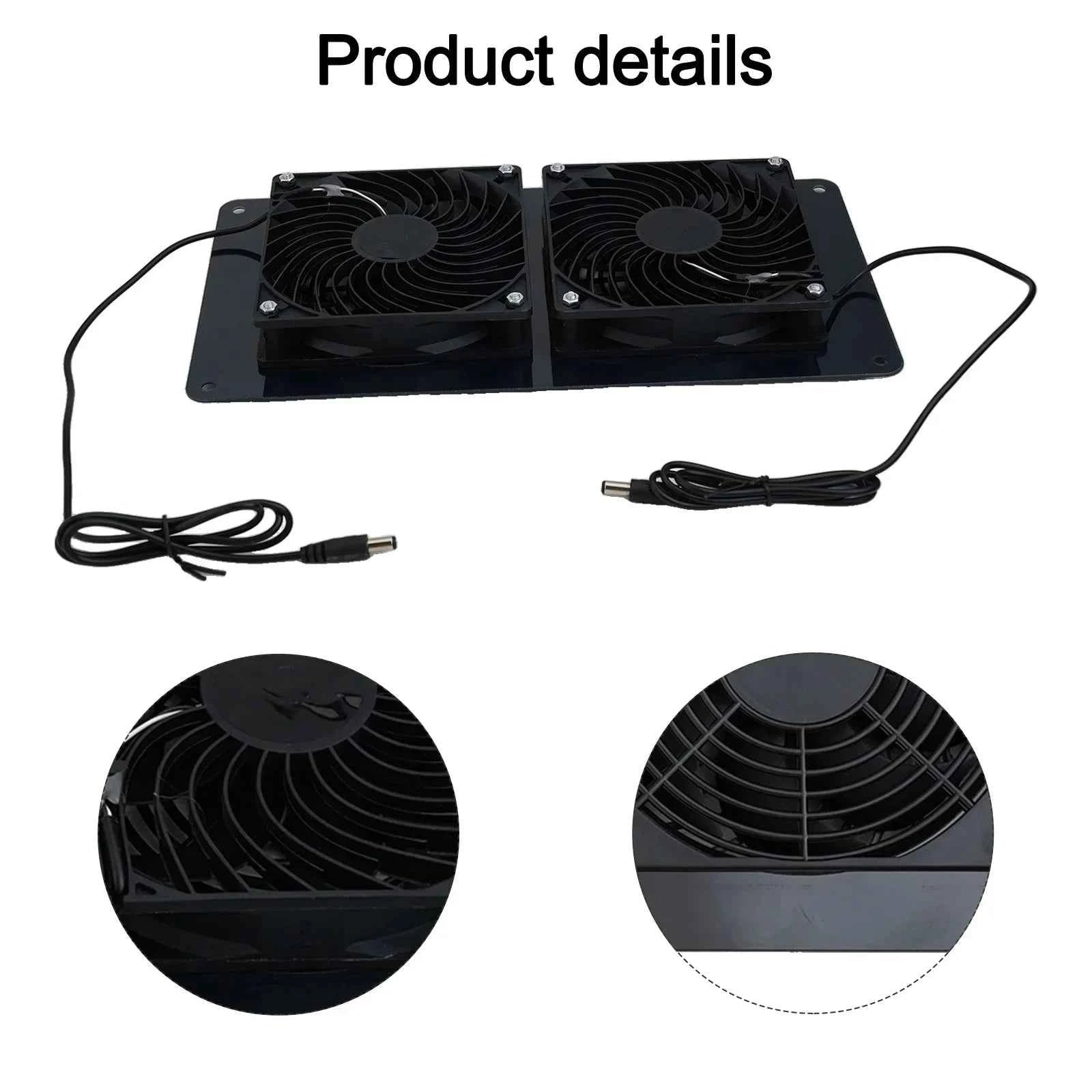Cooling W Solar Panel Fan Outdoor Solar Exhaust Fan RV W Solar Panel Durability Greenhouses Exterior Laminated Chicken Coops