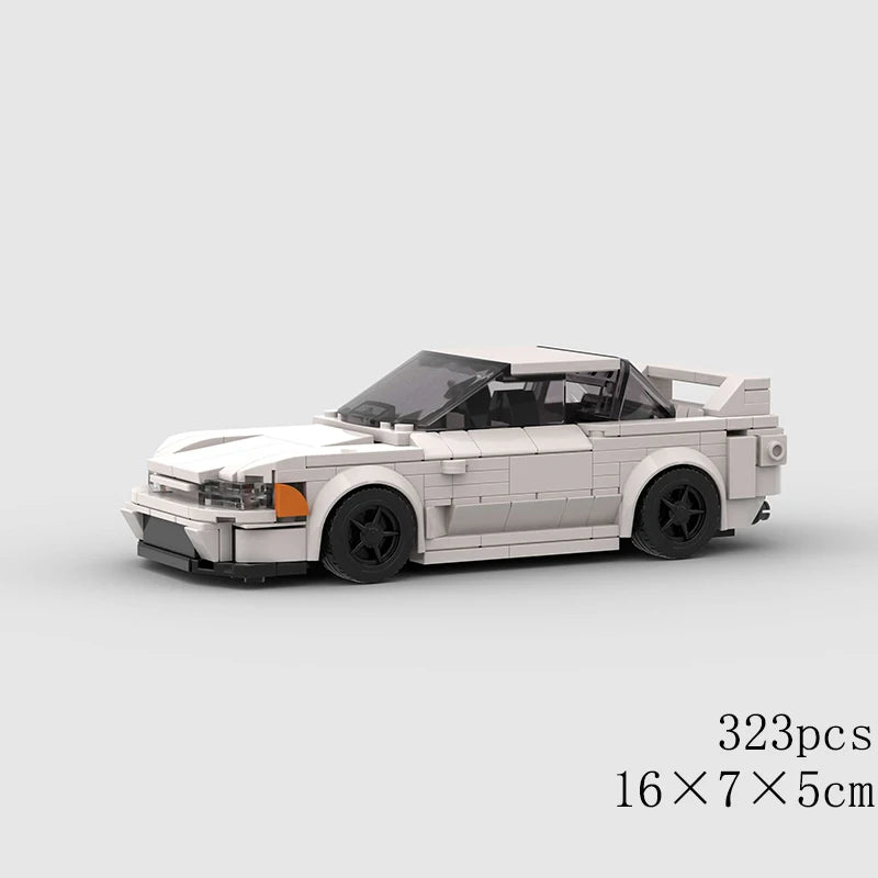 MOC Car Speed RX7 AE86 Chiron R8 Creative Racing Vehicle Model Building Block Super Race brick City Rally Sport Toy Technical