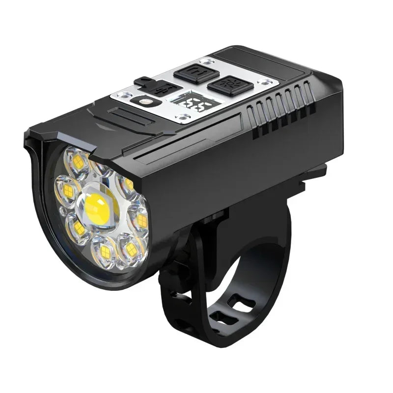 9 LED Bicycle Headlight Portable Rechargeable Bright Front Bike Lamp Ultralight Handlebar Lights Waterproof Cycling Flashlight