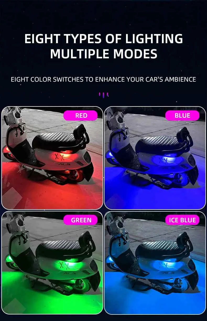 1/2/4pcs Wireless LED Strobe Lights Car Decor Atmosphere Light 8 Colors Rechargeable Led Lights Anti-Collision LED Warning Light