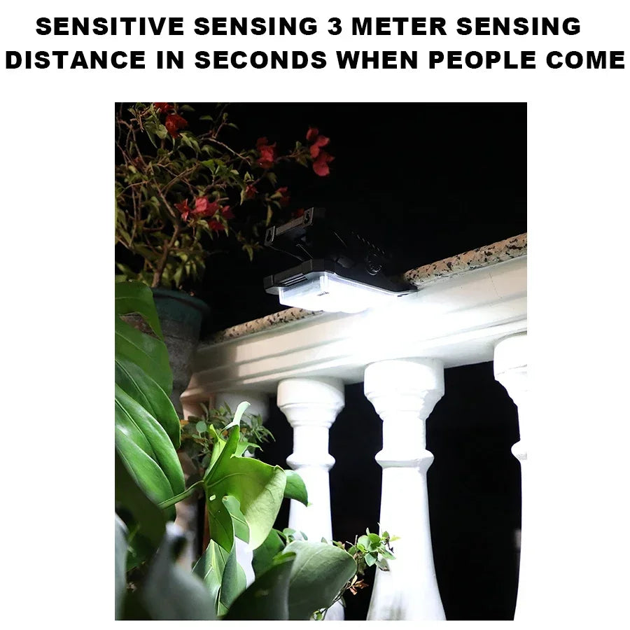 KDULIT Solar Garden Lights Outdoor Solar Clip Light Waterproof Motion Sensor Camping Lamp Fence Street Landscape Wall Decoration
