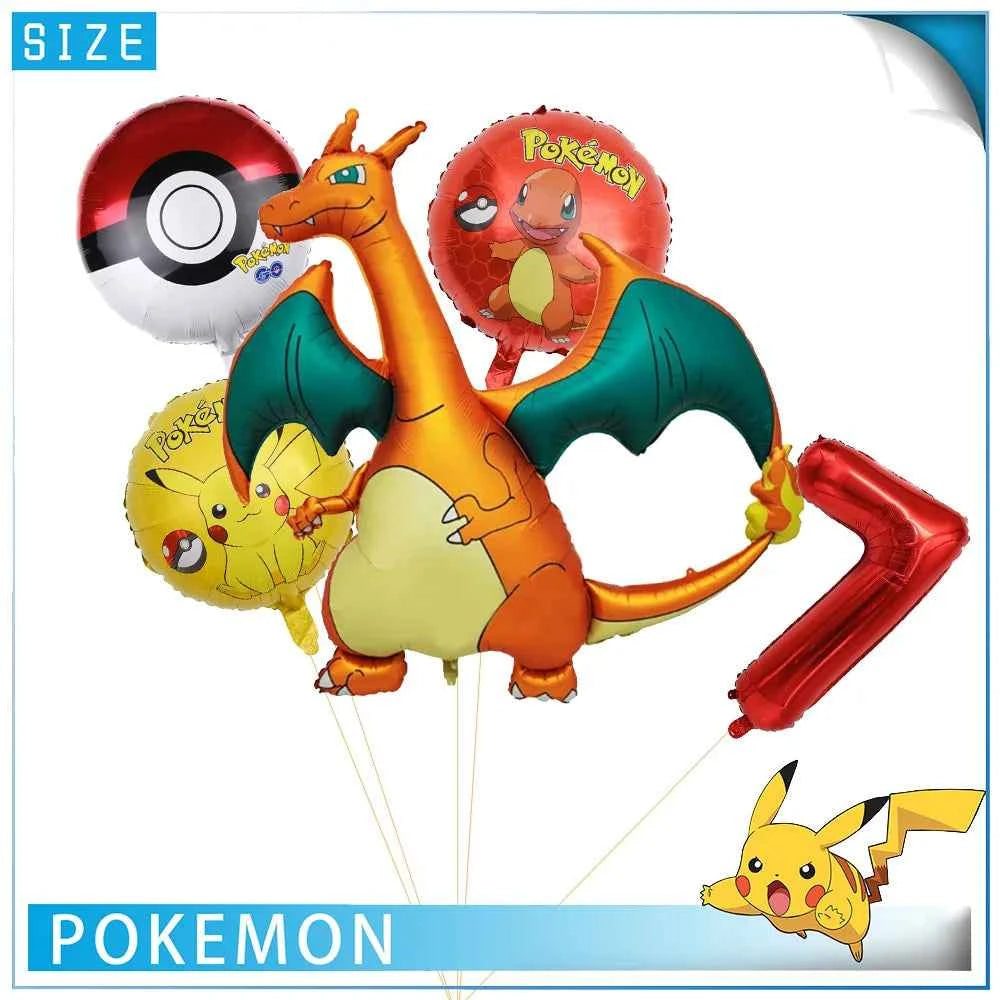Pokemons Party Birthday Decoration Happy Pikachu Theme Tableware Cups Plates Balloons Banner Supplies Kids Favors Baby Shower