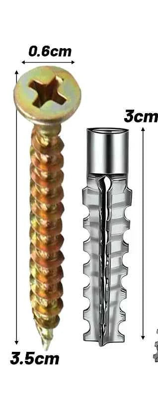 6/8mm Expansion Pipe for Hollow Walls Metal Expansion Screws Kit Self Tapping Screws Pipe Drilling Plug Fastener Bolt Anchors