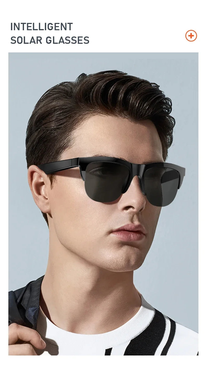 New Smart Bluetooth V5.3 Sunglasses Glasses Call Outdoor Sports Headphones HIFI Black Technology Anti-touch UV For Men And Women