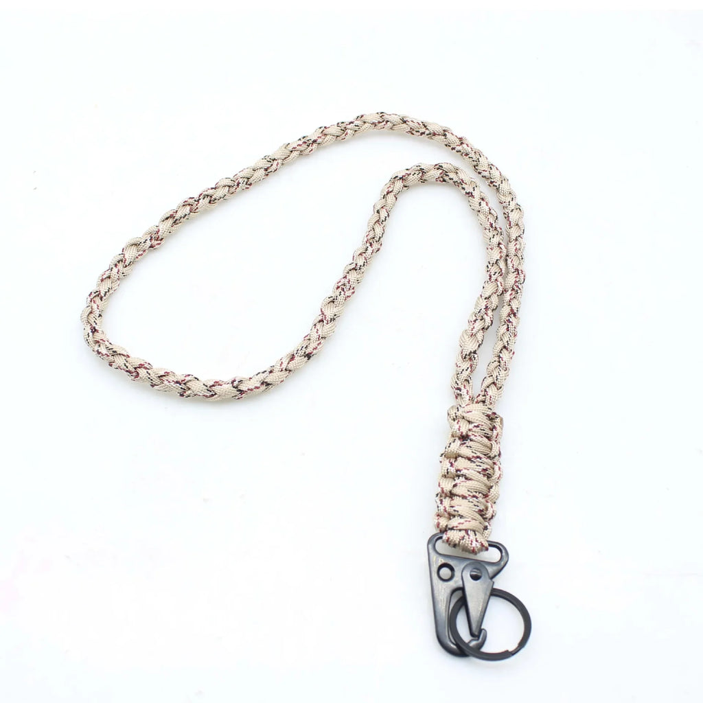 Outdoor Paracord Rope Keychain EDC Survival Kit Cord Camera Telescope Phone Lanyard Military Emergency Strap for Hiking Camping