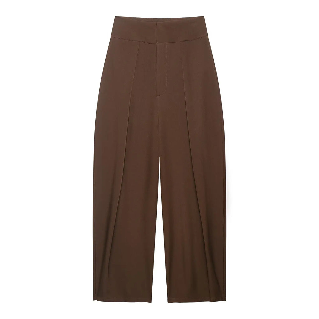 Koekop Office outfits High-waisted pleated balloon Ladies Pants Fashion Office Wear High waist Pants for Women Formal Pants