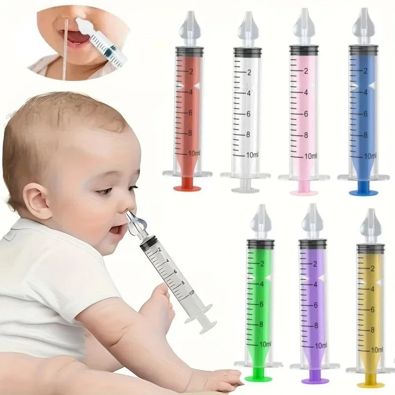 10ML Baby Nasal Aspirator Syringe Baby Nose Cleaner Rhinitis Nasal Washer Irrigator Needle Baby Nose Washing for Children