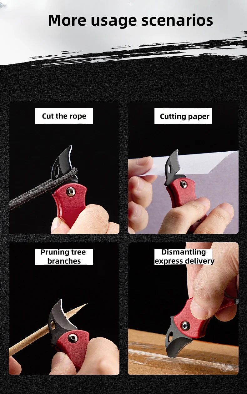 Mini Folding Knife Portable Pocket Knife Camping Food Processing Food Construction Repair Outdoor Equipment Keychain Mouth