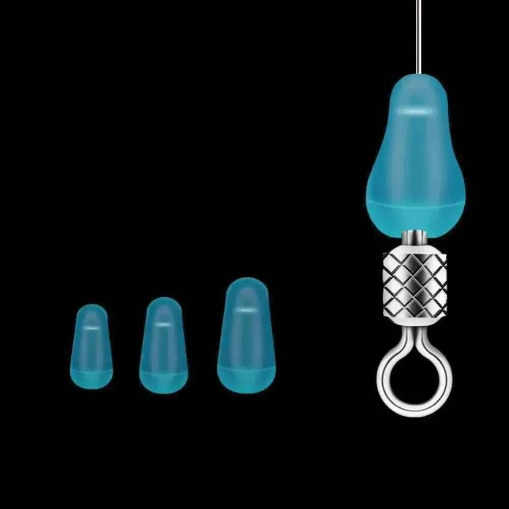 High Quality Rubber Space Beans Sea Carp Fly Fishing Blue Rubber Oval Stopper Fishing Float Fishing Bobber