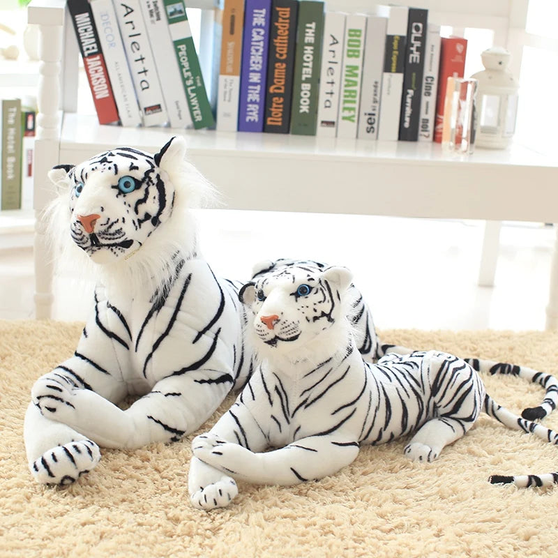 30-120cm Cute White Tigers Plush Toys Simulation Tigers Stuffed Dolls Baby Pillow Plush Kid Toys Gift