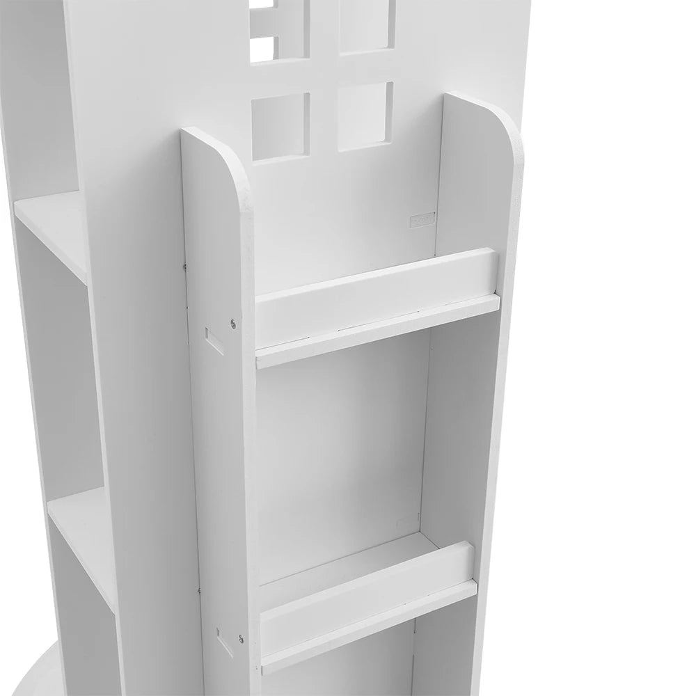 360° rotating bookshelf for children's room 3-layer house-shaped children's bookshelf floor-standing