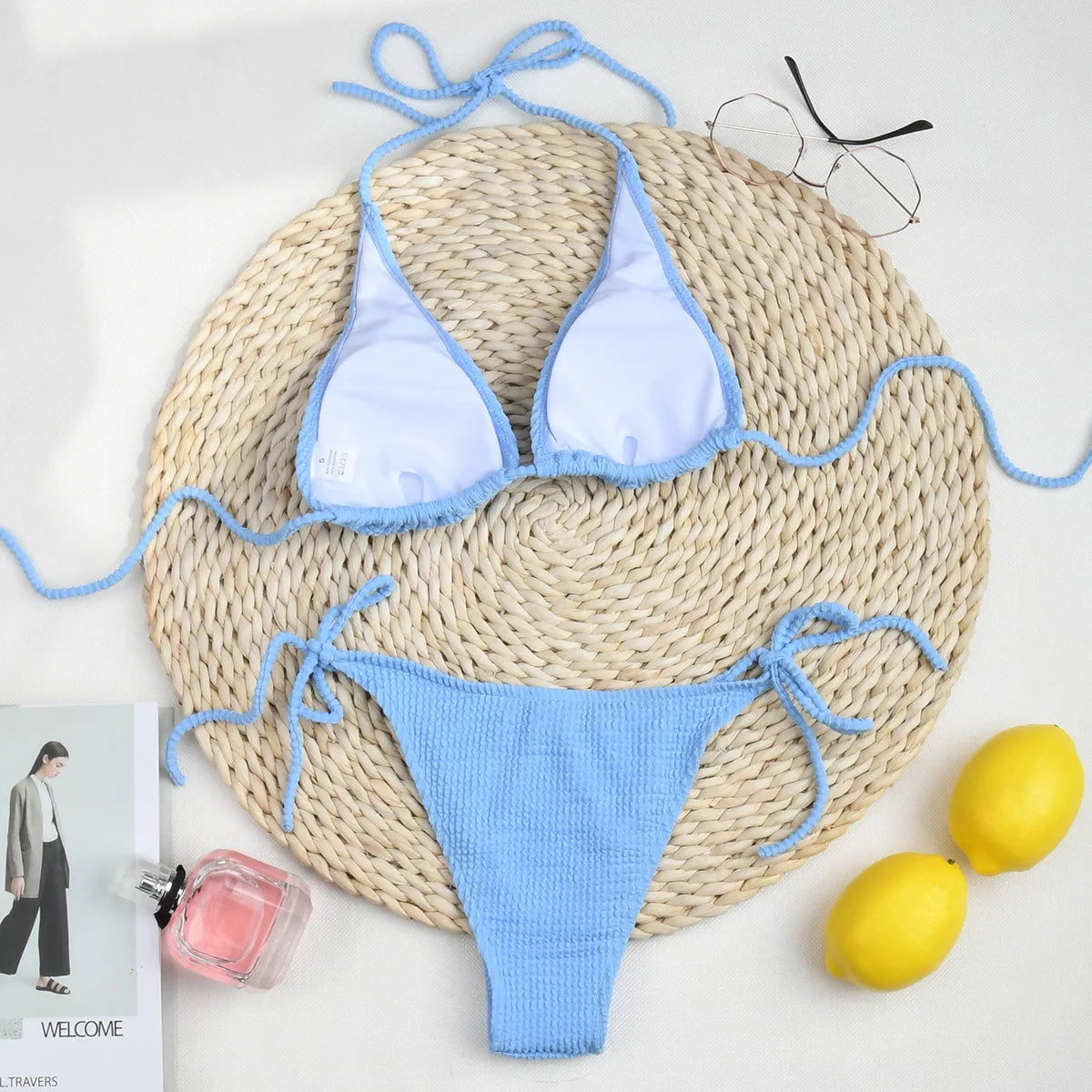 2025 New Fashion Sexy Bikini Solid Swimsuit Women Swimwear Push Up Set Brazilian Bathing Suit Summer Beach Wear Swimming