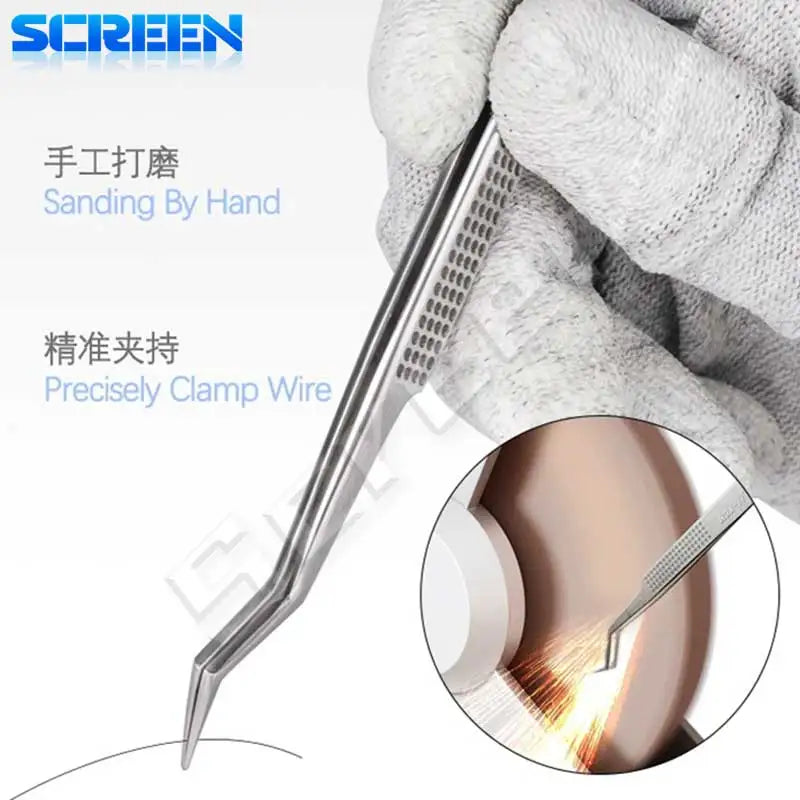 MECHANIC Aax-17 tin positioning tweezers for precise clamping of tin wire, non-slip and wear-resistant, made of steel