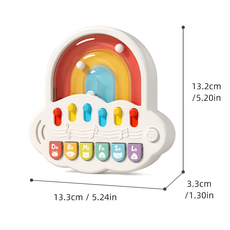 Kids' Rainbow Light-up Electronic Keyboard Toy with Multi-mode Entertainment