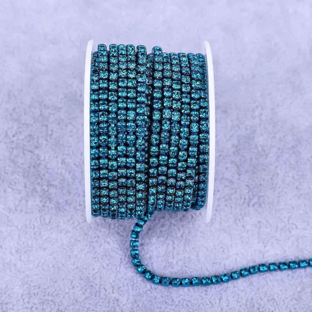 All Color Claw Chain Electrophoresi Rhinestones Trim Stone Gold Diamond Strass Decorative Applique Crystal Trimmings For Dresses