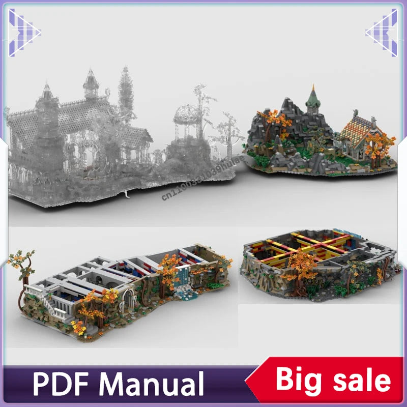 10316 Base for Ancestral Hall MOC Building Blocks Elven Architecture Scene Bricks Kit Display Gifts