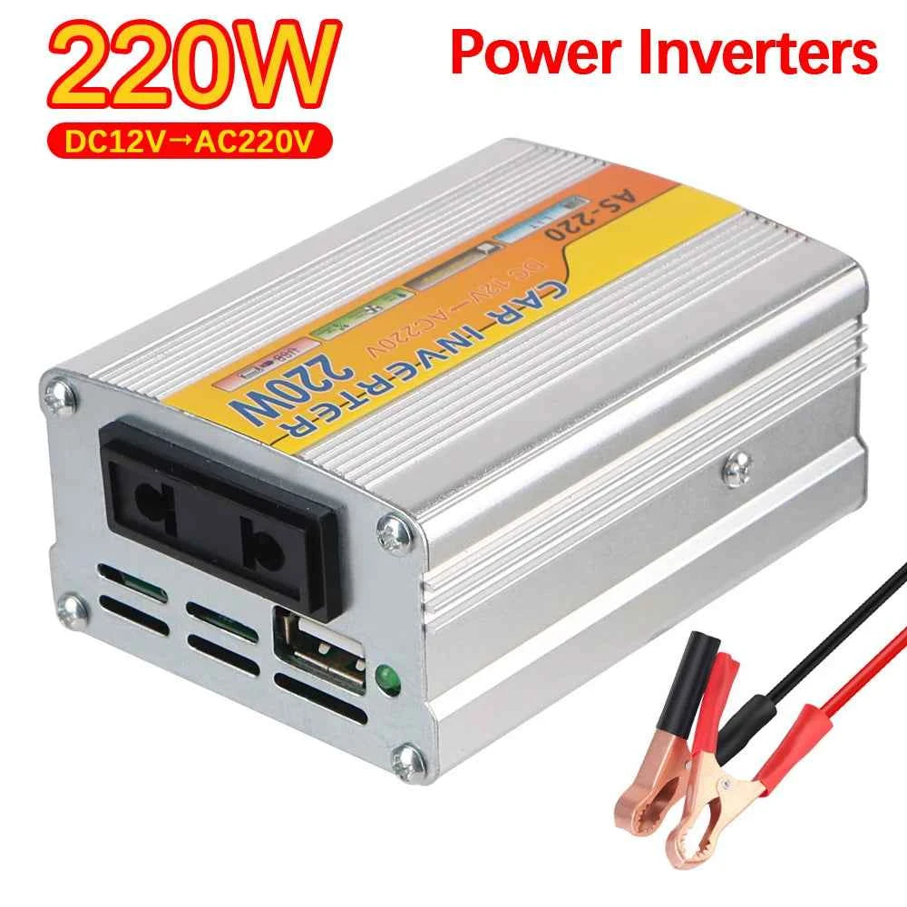 12V to 220V Car Power Inverter 220W with USB Port