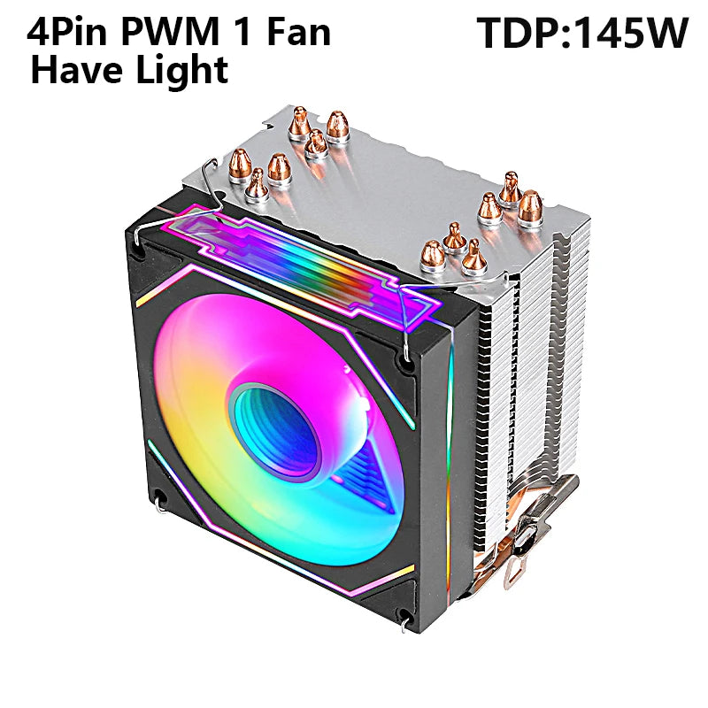 CPU Efficient Cooler Fan 90mm 4pin/PWM PC Tower Type Radiator 2/4/6 Heat Pipe Install LGA2011 X79 X99 115x 1200 1700 AMD AM3 AM4