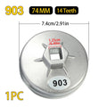 Auto Oil Filter Socket Wrench 903 74MM Aluminum General Purpose 14 Auto Filter Removal Tool Auto Repair Accessories Tool