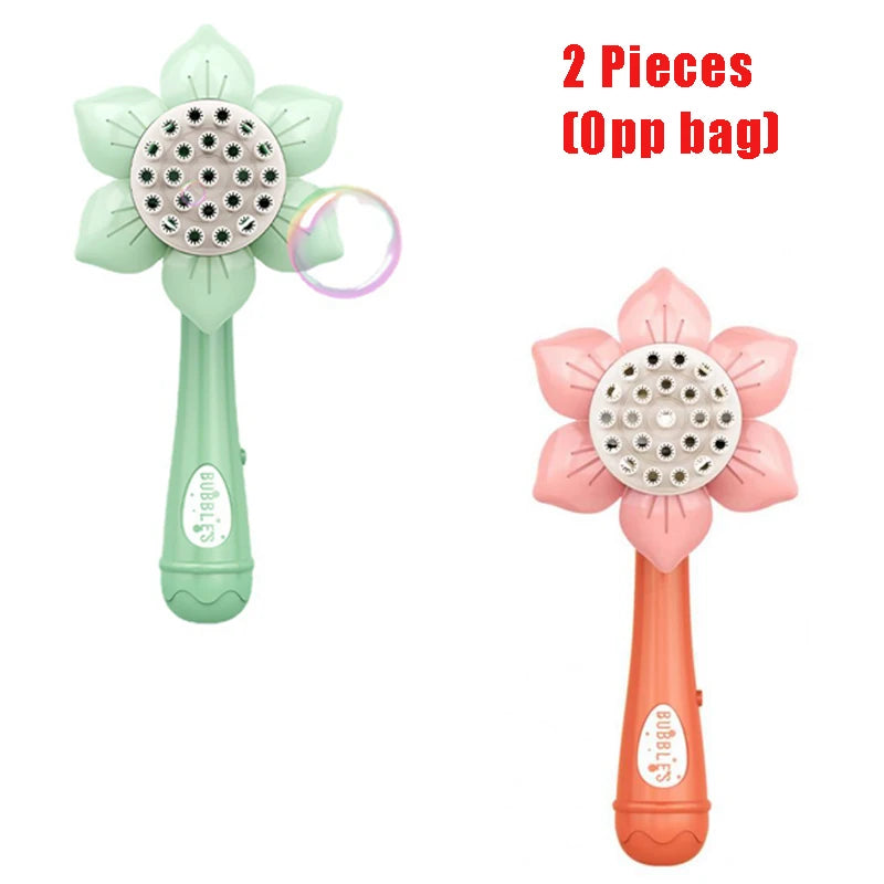 2026 Kids Bubble Gun 23 Holes Blowing Machine Soap Blower Gun Outdoor Party Game for Boys And Girls Children's Gift